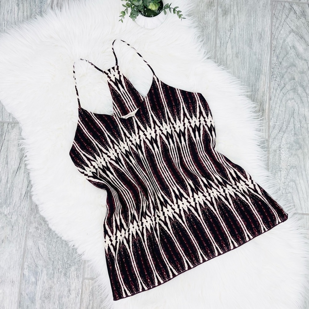 NEW Newbury Kustom Cami Chiffon Abstract Pattern Top